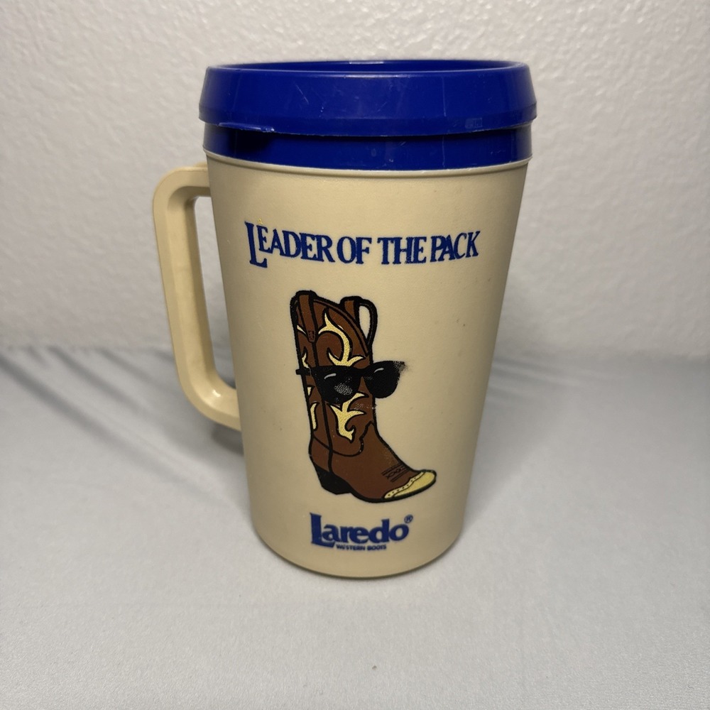 Vintage Laredo Western Boots Insulated Travel‎ Mug Aladdin Made in USA No Straw
